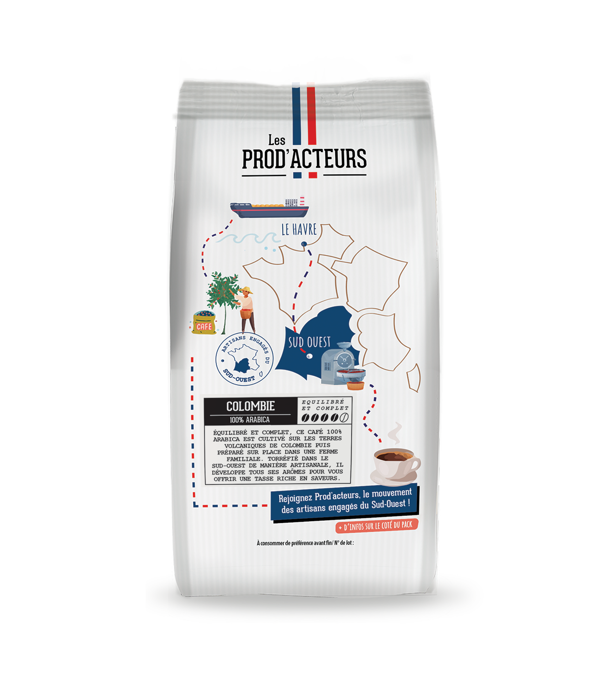 Café Colombie Bio — 100% Arabica en Grains